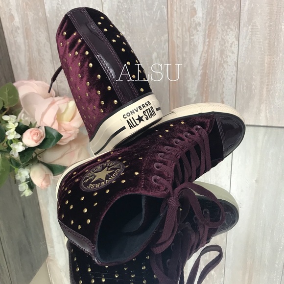 Converse Lux Mid Velvet Hidden Wedge Dark SangriaW - Picture 5 of 8